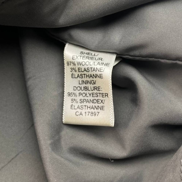 Banana Republic Gray Ruffle Wool Blend Front Zip Stretch Skirt Sz 4 - Picture 4 of 4